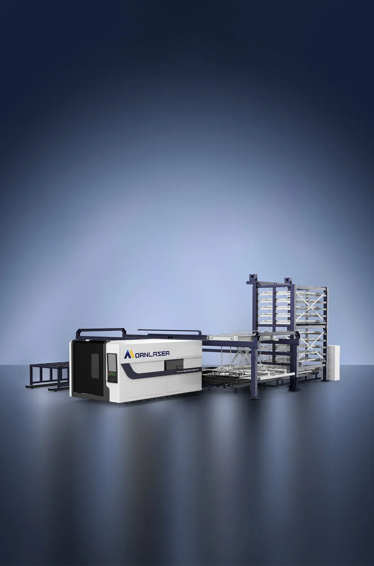 Ligne de production de découpe laser à chargement et déchargement entièrement automatique