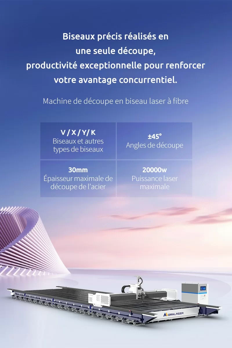 Machine de découpe en biseau laser à fibre