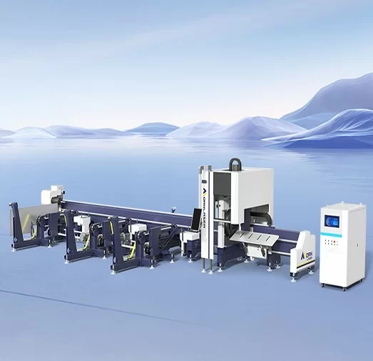 Machine de découpe laser à deux mandrins