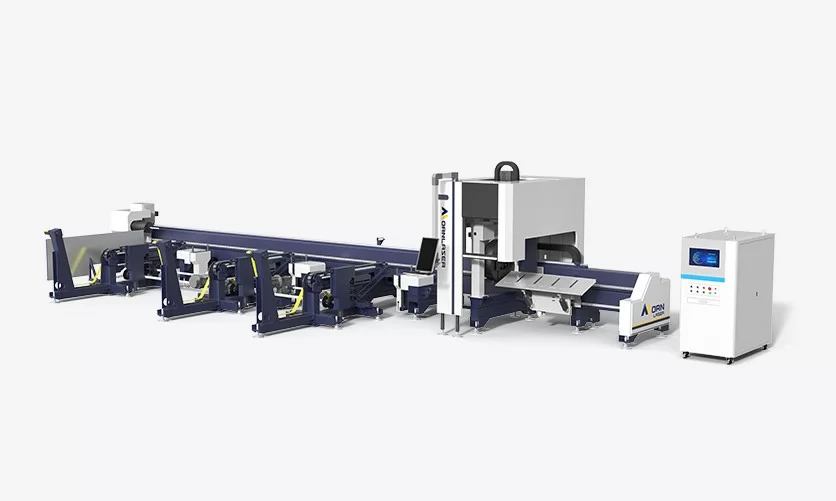 Machine de découpe laser à deux mandrins