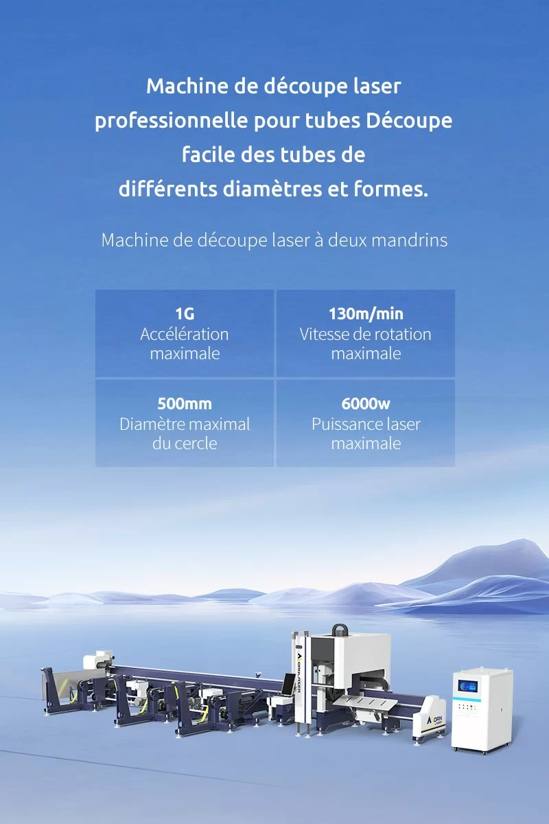 Machine de découpe laser à deux mandrins