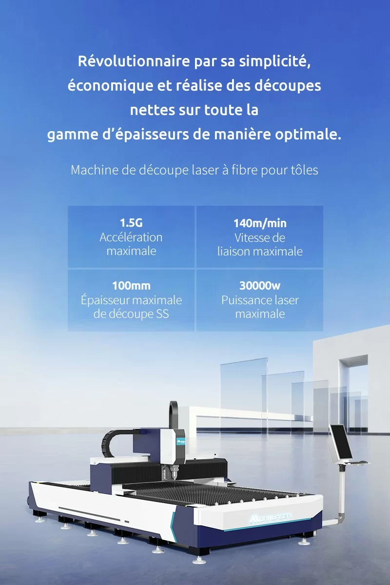 Machine de découpe laser à fibre pour tôles