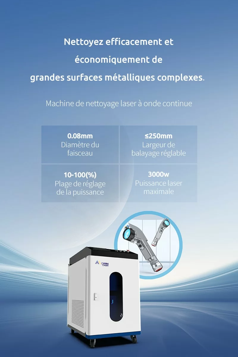 Machine de nettoyage laser à onde continue